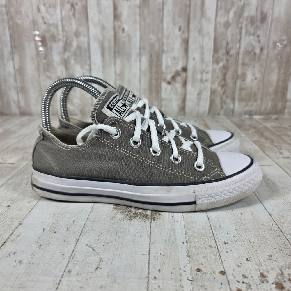Converse Chuck Taylor All Star Low Top Charcoal Grey Canvas Sneakers Womens 6